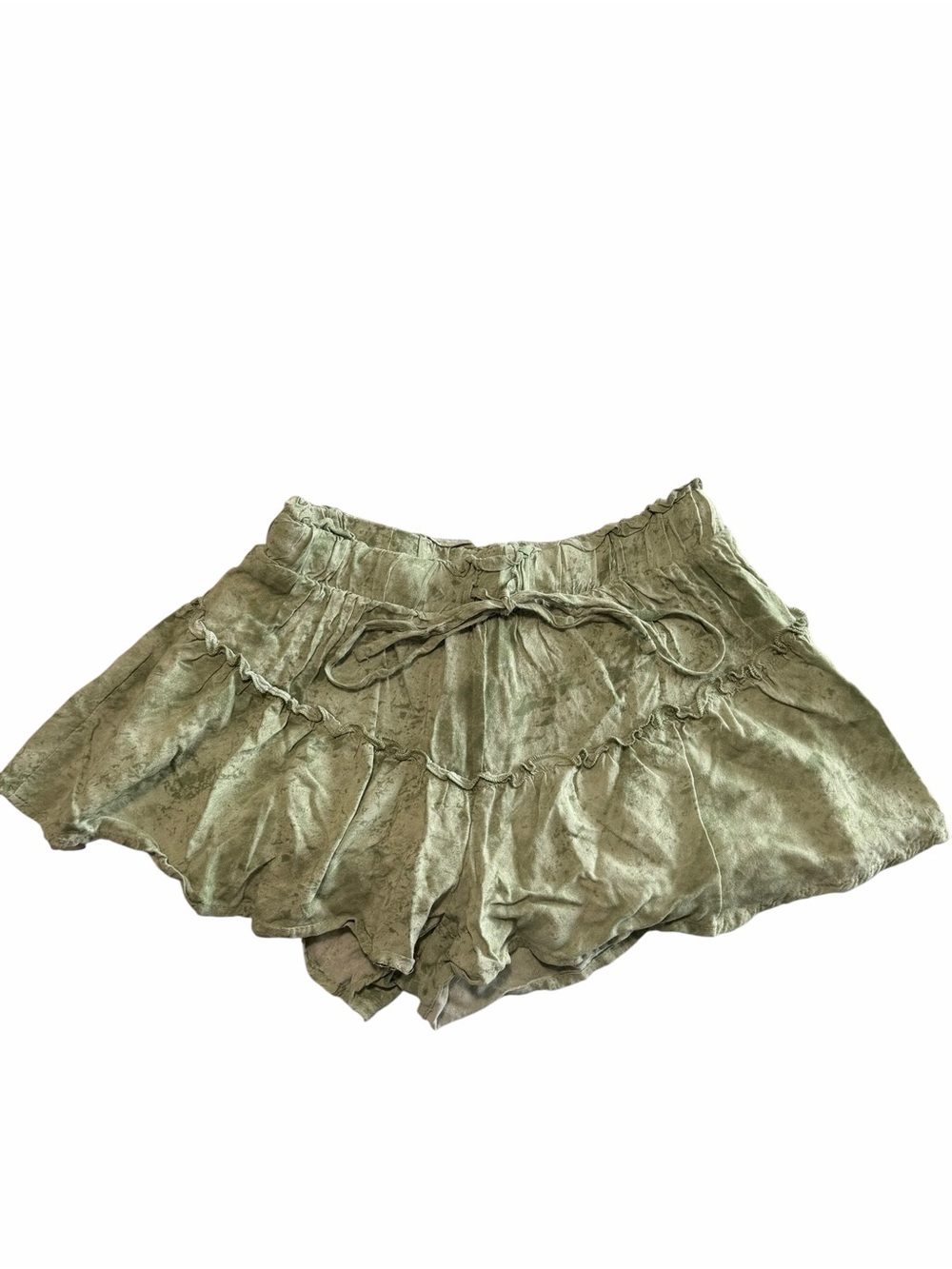 Cute Alter’d State ruffle flowy‎ summer Green pink lined Skirt woman Size Small